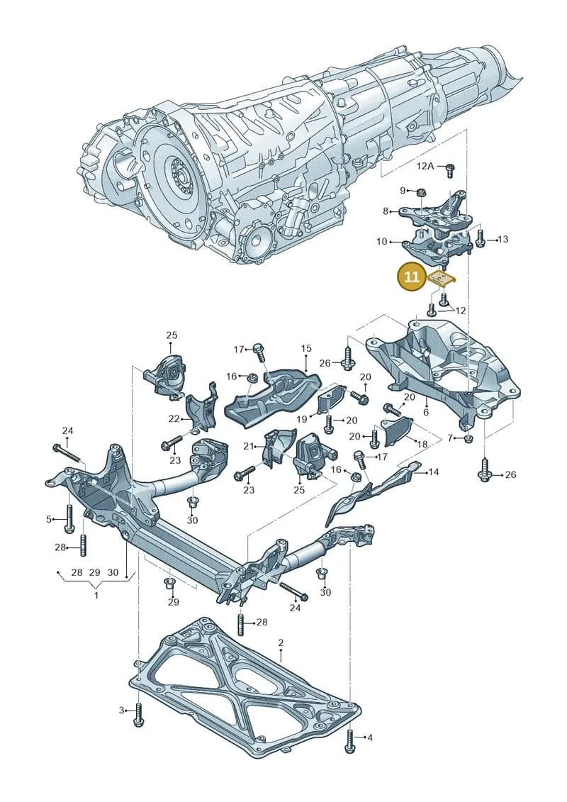 4G0399291C — Audi A7 Sportback (2014-2018) diagram 711399750, position 11