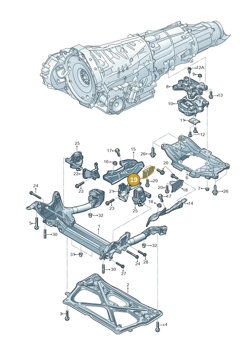 4G0399300B — Audi A7 Sportback (2014-2018) diagram 711399770, position 19
