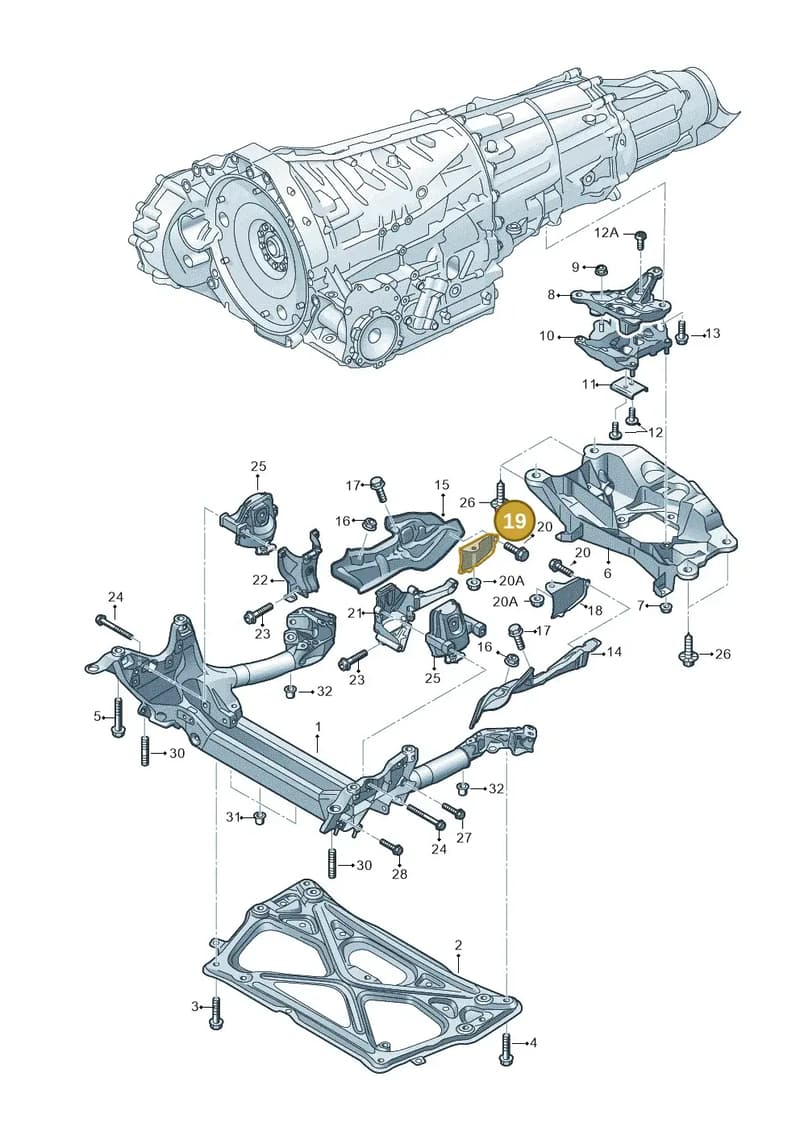 4G0399300B — Audi RS6 Avant (2013-2018) diagram 758399800, position 19