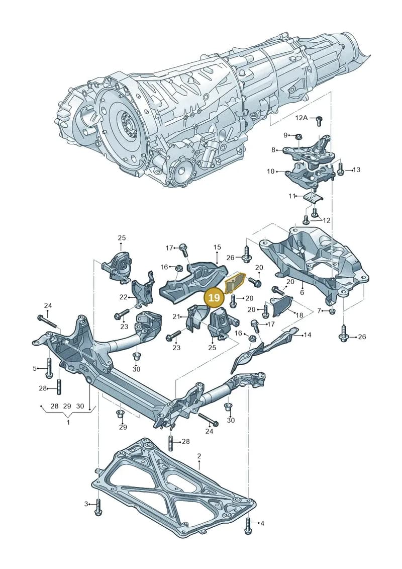 4G0399300B — Audi A7 Sportback (2014-2018) diagram 711399750, position 19