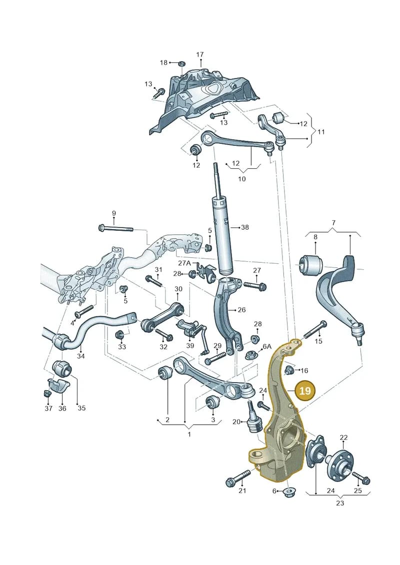 4G0407254B — Audi RS6 Avant (2013-2018) diagram 758407000, position 19