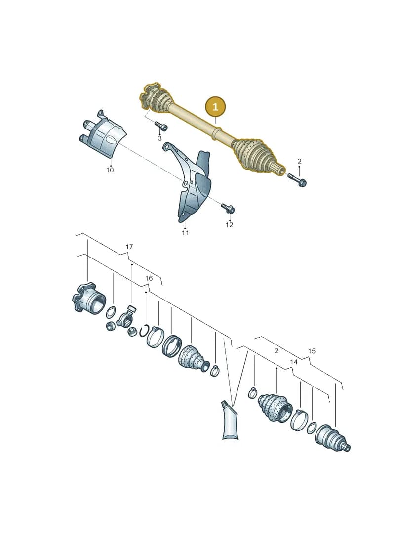 4G0407271G — Audi A7 Sportback (2014-2018) diagram 788407300, position 1