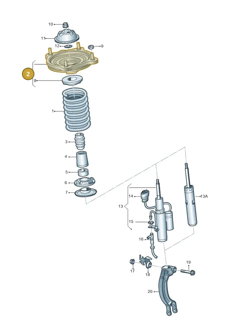 4G0412065G — Audi RS6 Avant (2013-2018) diagram 758411000, position 2