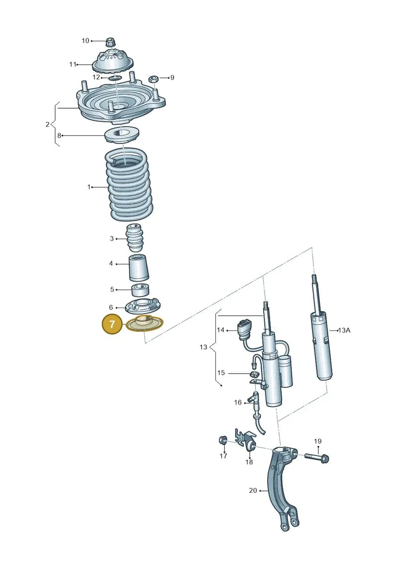 4G0412103B — Audi A7 Sportback (2010-2015) diagram 758411000, position 7