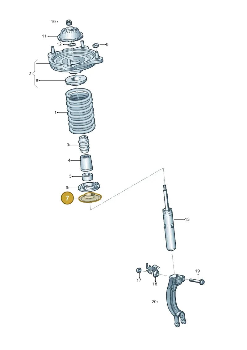 4G0412103B — Audi A7 Sportback (2014-2018) diagram 788411000, position 7