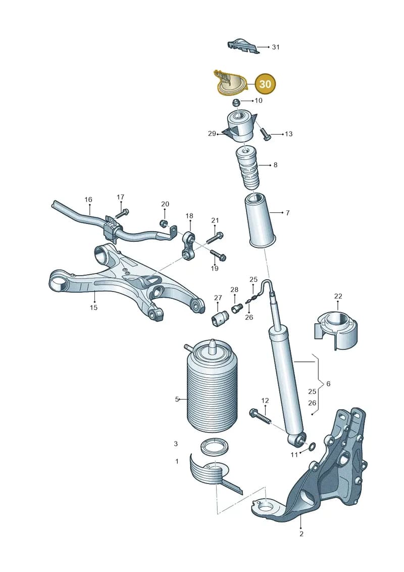 4G0512135C — Audi A7 Sportback (2014-2018) diagram 711511100, position 30