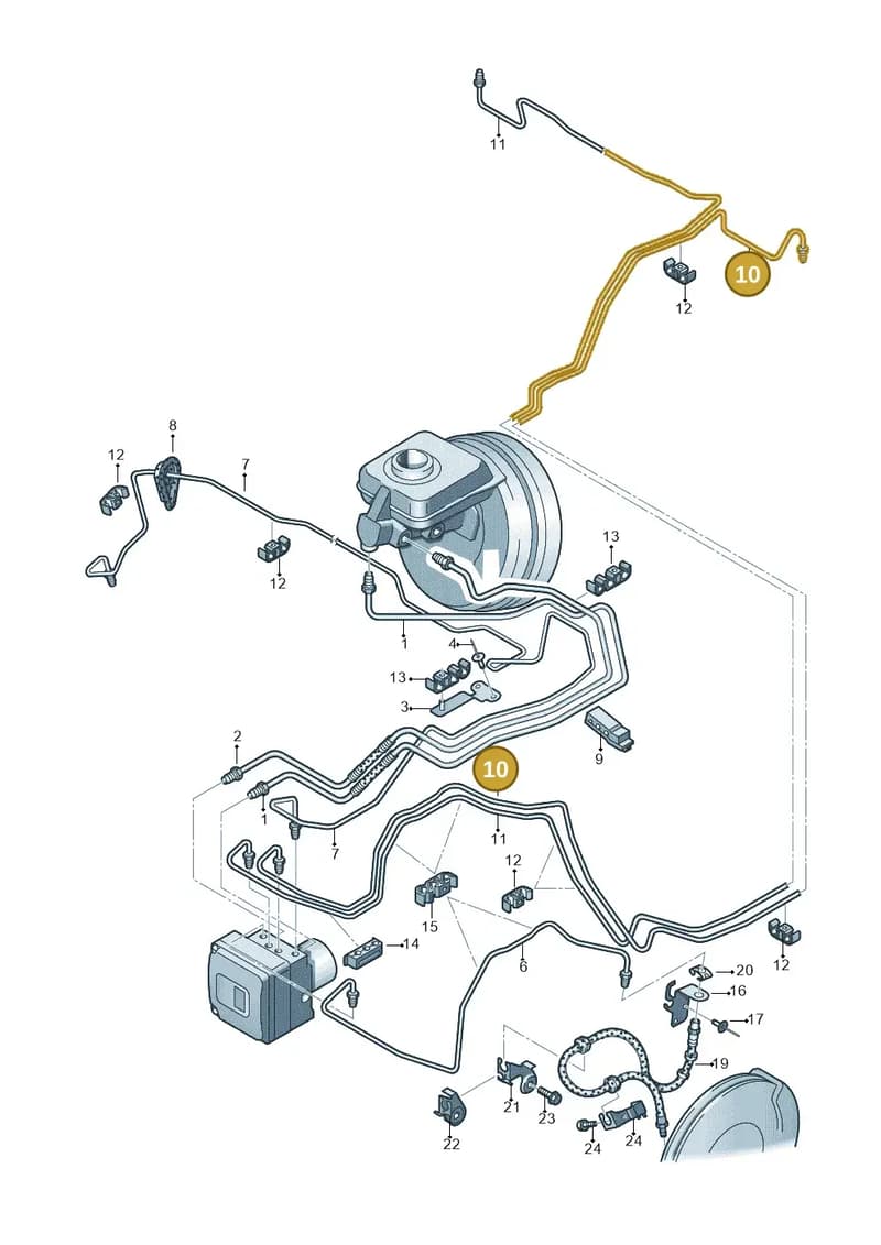 4G0614725T — Audi A6 (2014-2018) diagram 711611200, position 10