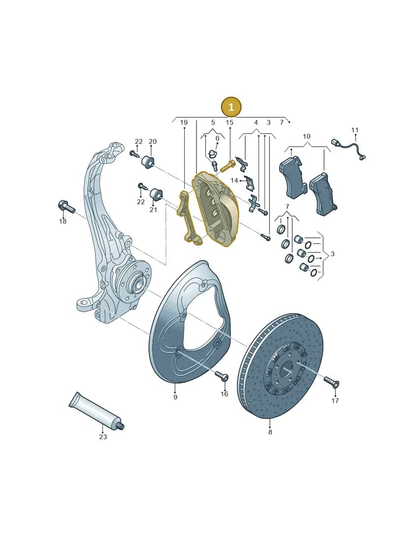 4G0615108E — Audi RS6 Avant (2013-2018) diagram 758615540, position 1