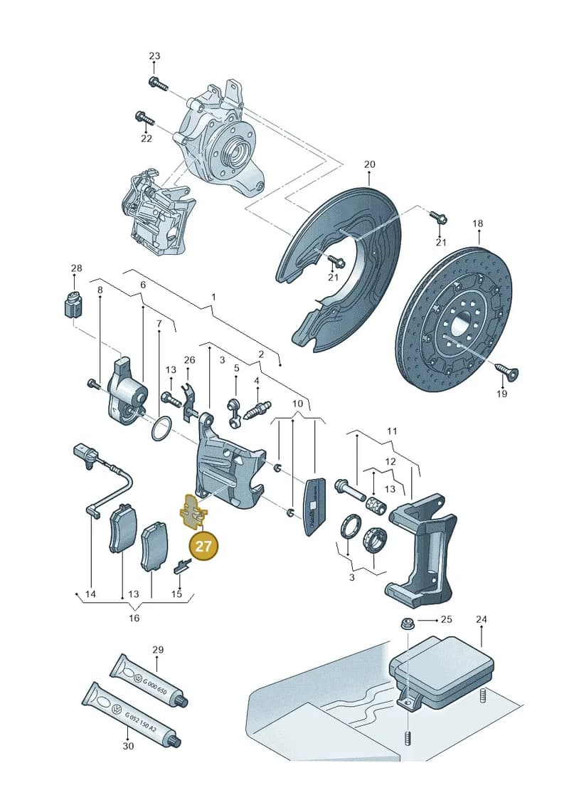 4G0615191 — Audi A7 Sportback (2014-2018) diagram 788615750, position 27