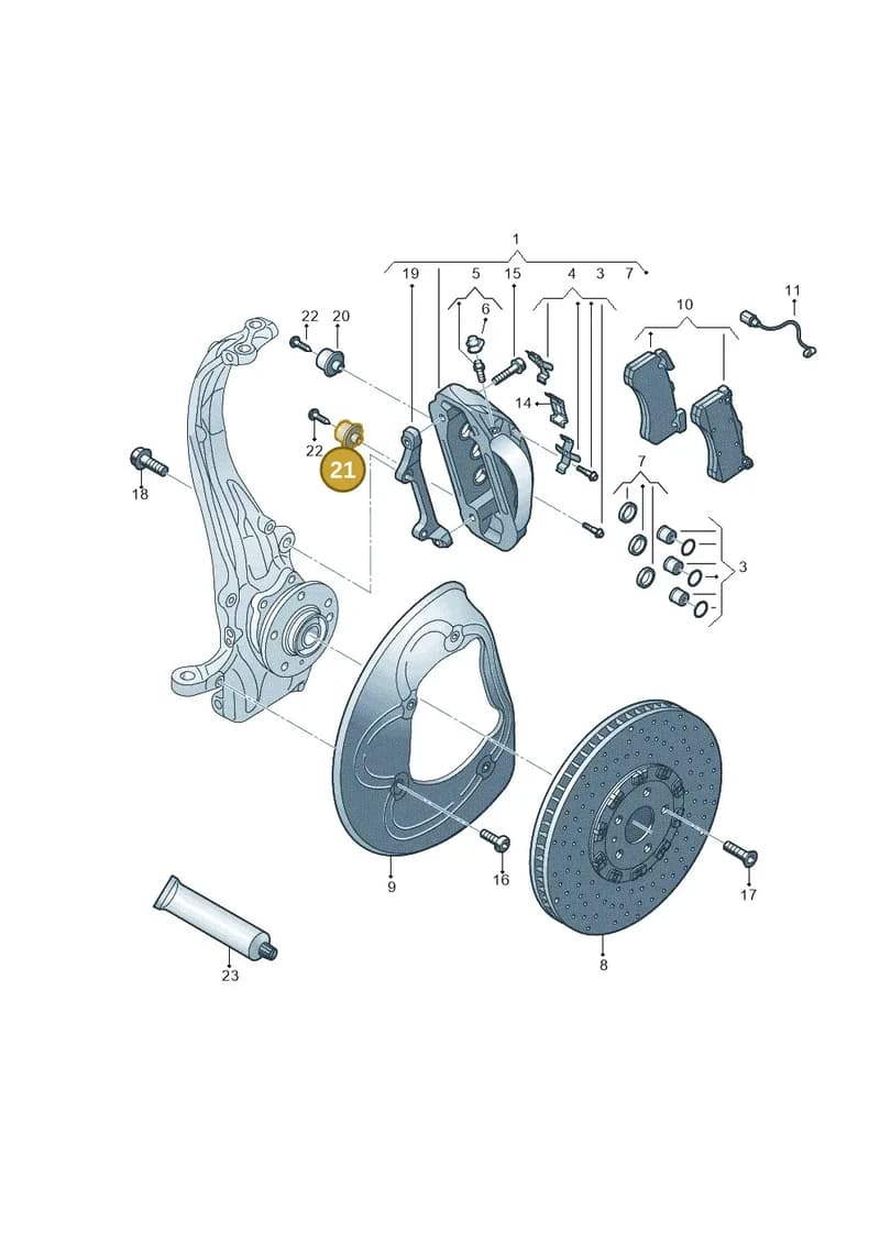 4G0615431A — Audi RS6 Avant (2013-2018) diagram 758615540, position 21