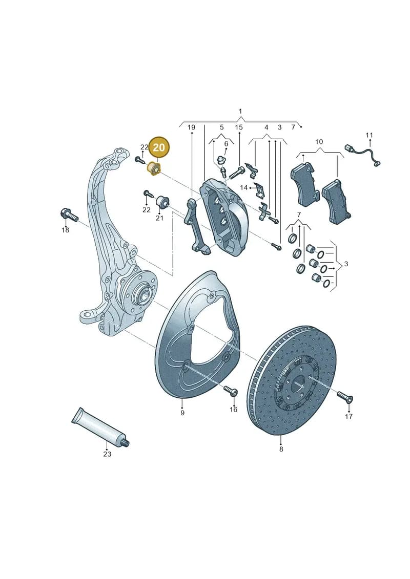 4G0615431 — Audi RS6 Avant (2013-2018) diagram 758615540, position 20