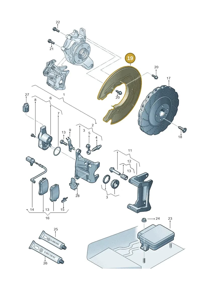 4G0615611G — Audi A7 Sportback (2014-2018) diagram 765615700, position 19