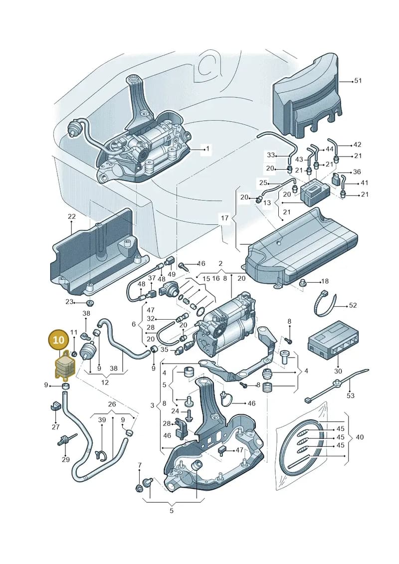 4G0616095B — Audi A6 1.8 (2015-2019) diagram 887616030, position 10