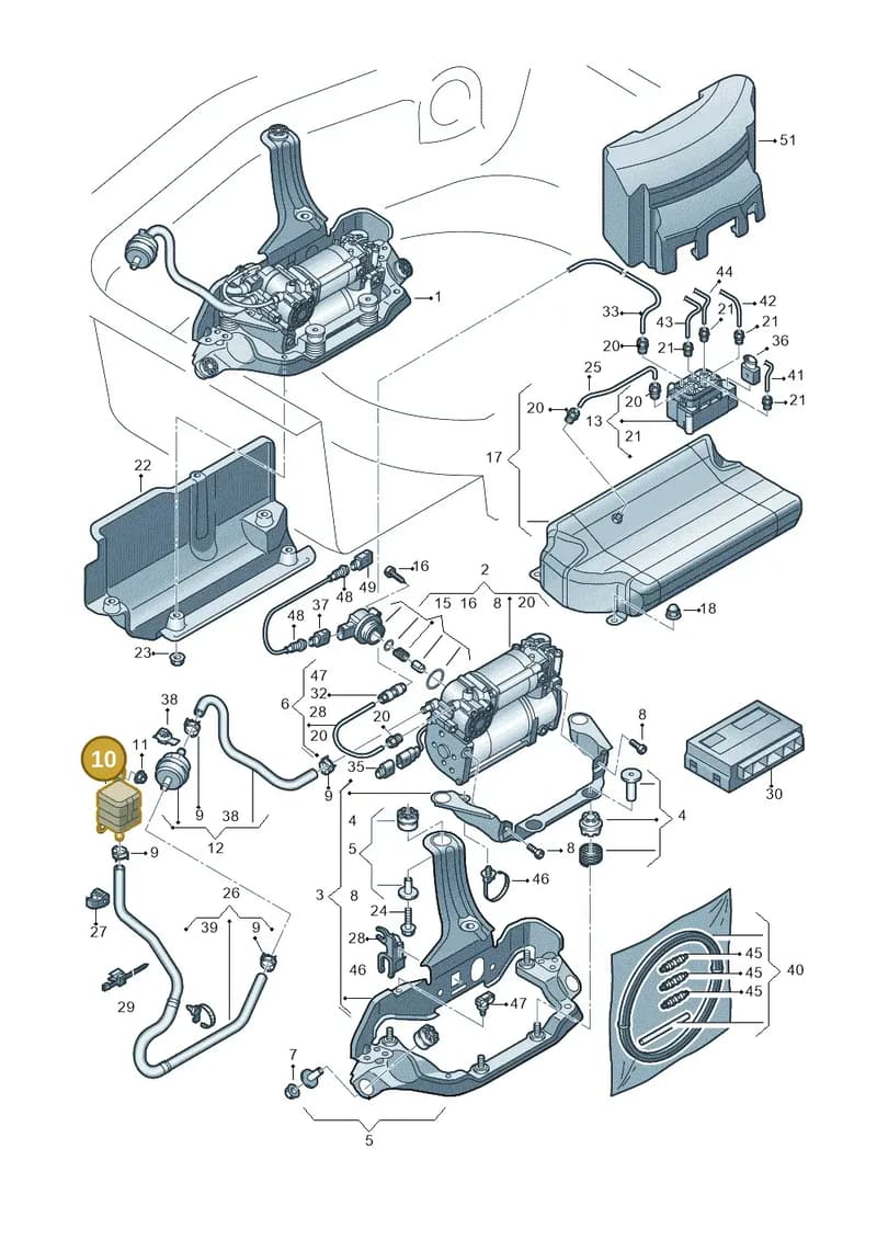 4G0616095B — Audi A7 Sportback (2014-2018) diagram 711616300, position 10