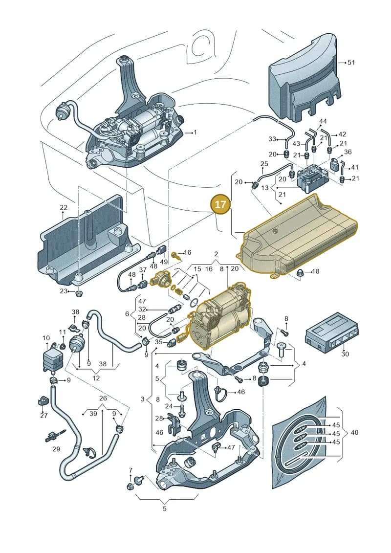 4G0616203C — Audi A7 Sportback (2014-2018) diagram 711616300, position 17