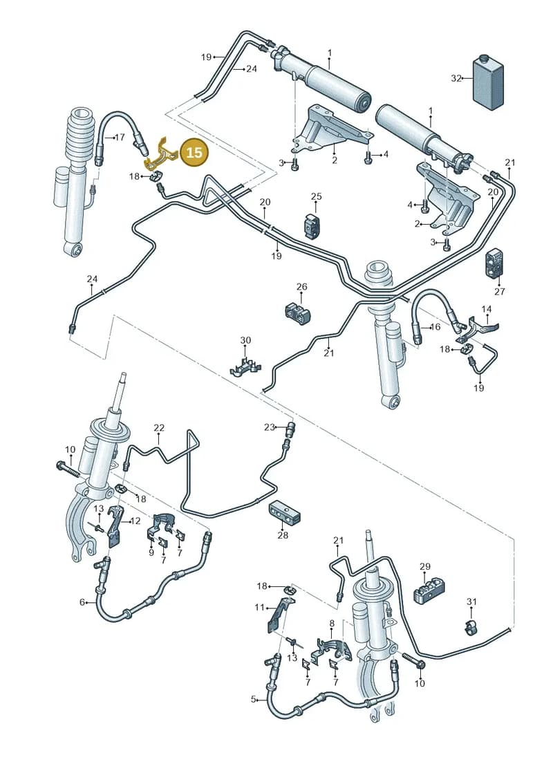 4G0616276 — Audi RS6 Avant (2013-2018) diagram 758616400, position 15