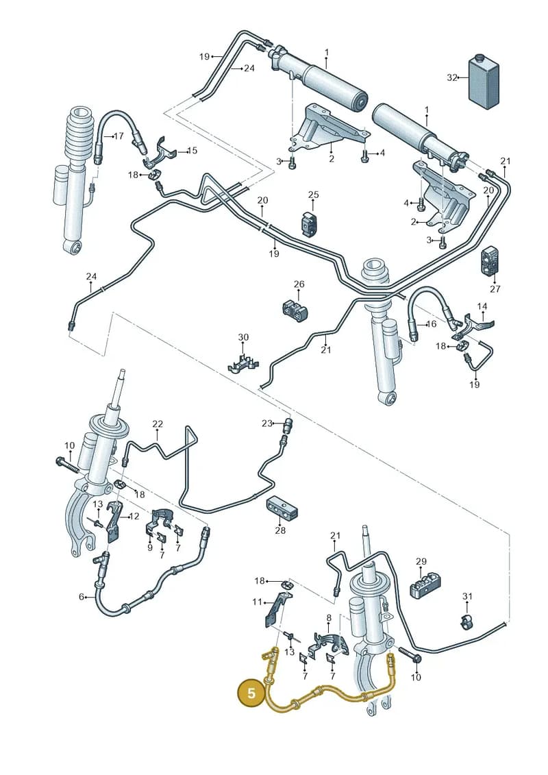 4G0616711M — Audi RS6 Avant (2013-2018) diagram 758616400, position 5