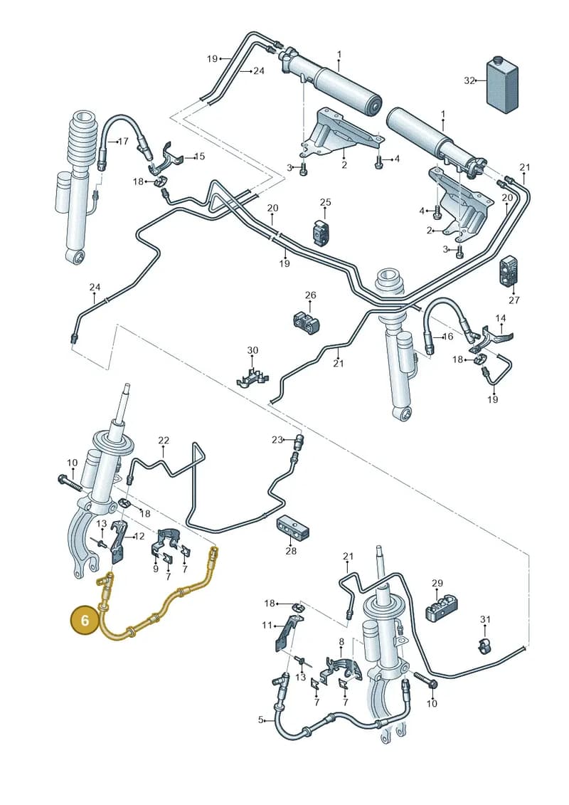 4G0616712M — Audi RS6 Avant (2013-2018) diagram 758616400, position 6