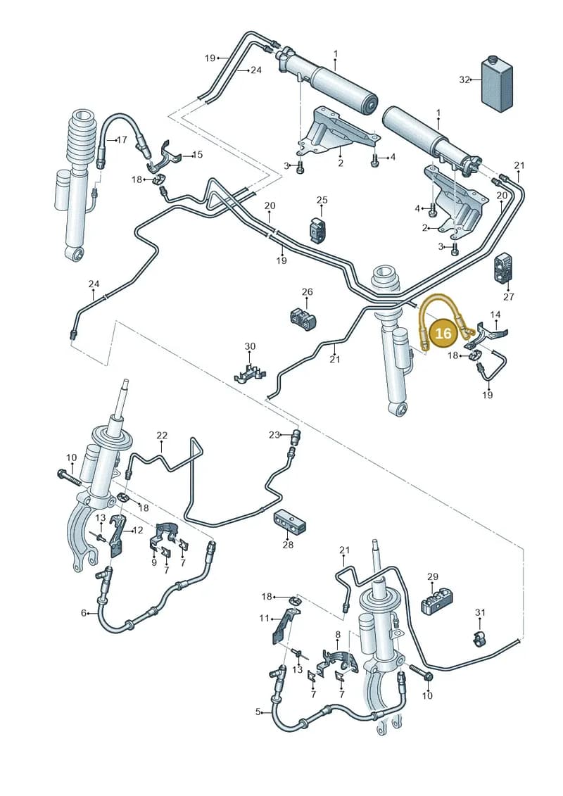 4G0616715F — Audi RS6 Avant (2013-2018) diagram 758616400, position 16