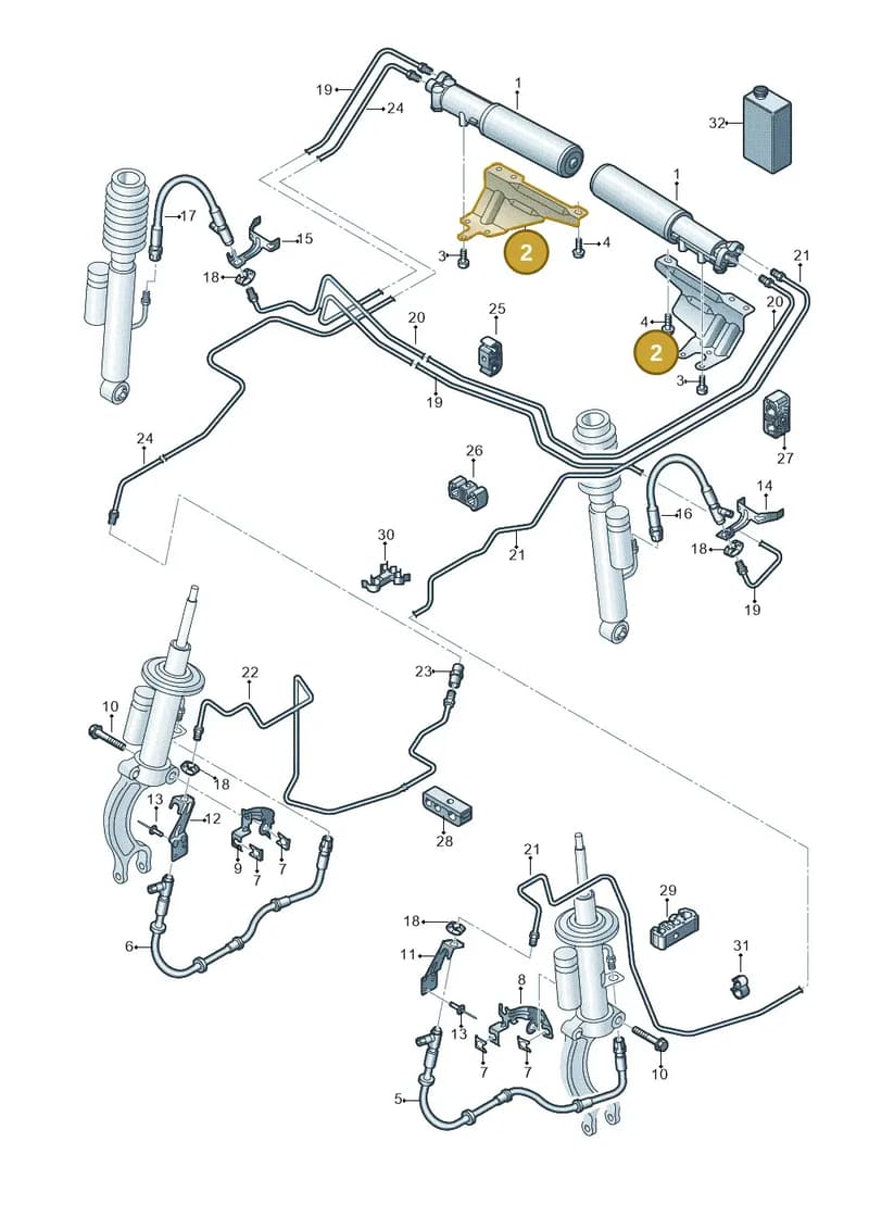 4G0616839 — Audi RS6 Avant (2013-2018) diagram 758616400, position 2