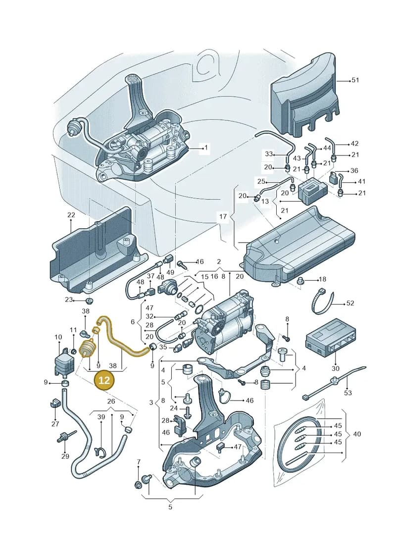 4G0698030 — Audi A6 1.8 (2015-2019) diagram 887616030, position 12