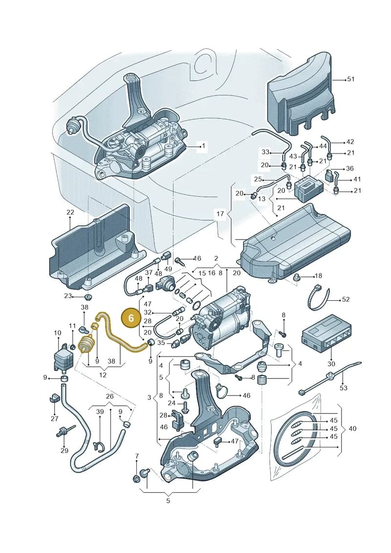 4G0698306 — Audi A6 1.8 (2015-2019) diagram 887616030, position 6