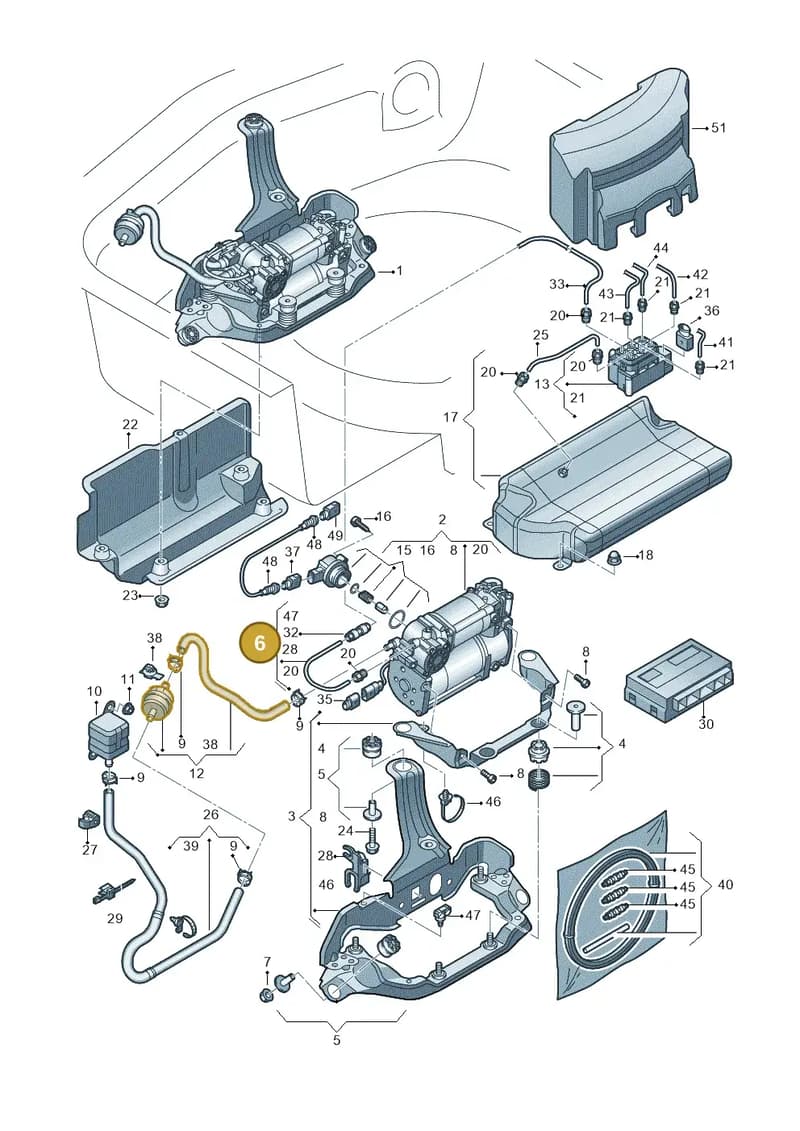 4G0698306 — Audi A7 Sportback (2014-2018) diagram 711616300, position 6