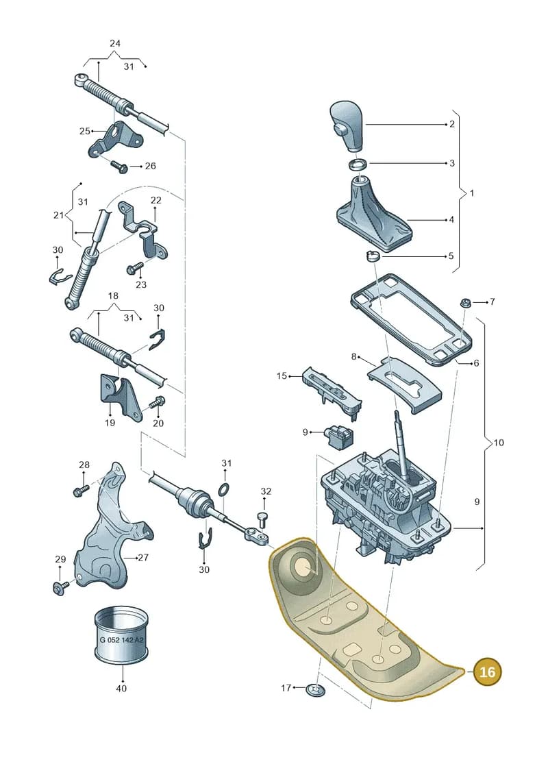 4G0713077A — Audi A6 2.0 tdi (2010-2015) diagram 670713100, position 16