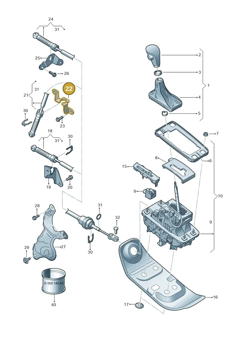 4G0713281G — Audi A6 Avant (2012-2018) diagram 670713100, position 22