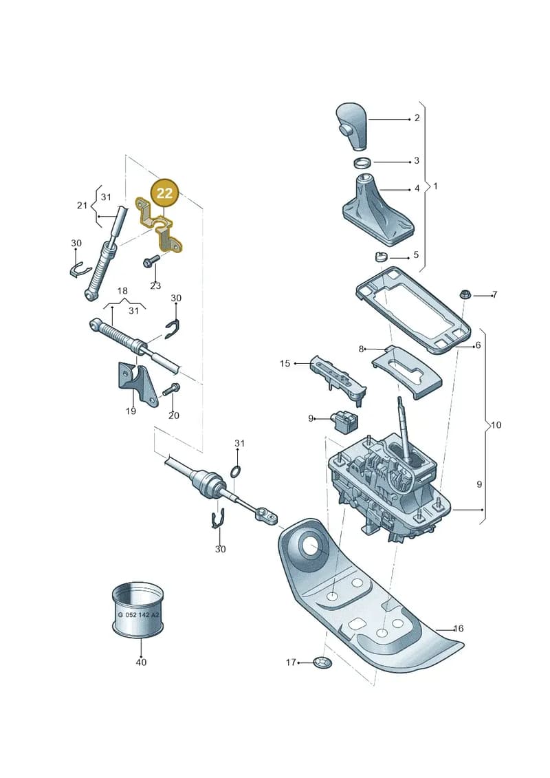 4G0713281G — Audi Q5 (2009-2018) diagram 687713010, position 22