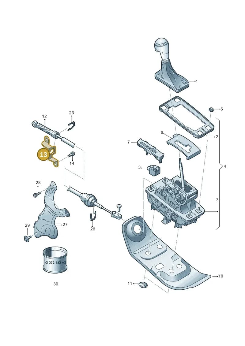 4G0713281G — Audi RS6 Avant (2013-2018) diagram 758713100, position 13