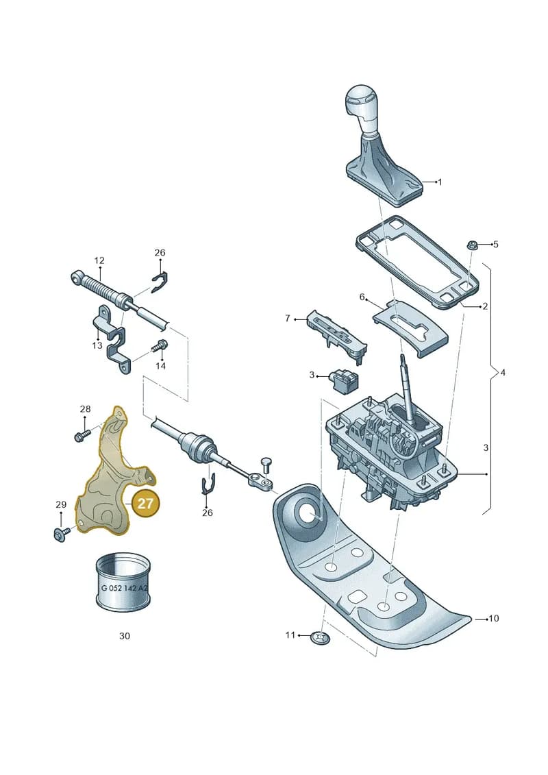 4G0713385A — Audi RS6 Avant (2013-2018) diagram 758713100, position 27
