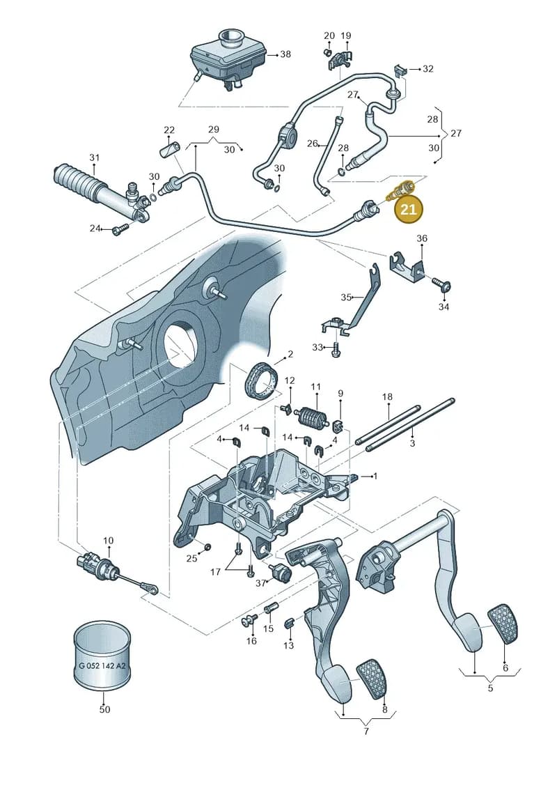 4G0721435 — Audi A6 2.0 tdi (2010-2015) diagram 670721300, position 21