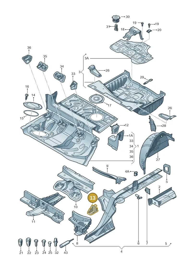 4G0801775 — Audi RS7 Sportback (2013-2018) diagram 765803500, position 13