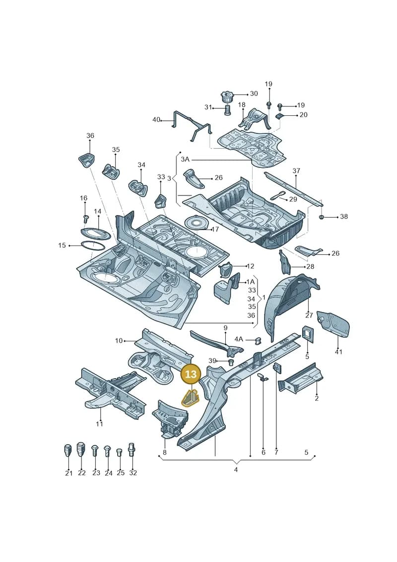 4G0801775 — Audi A6 1.8 (2015-2019) diagram 887803060, position 13