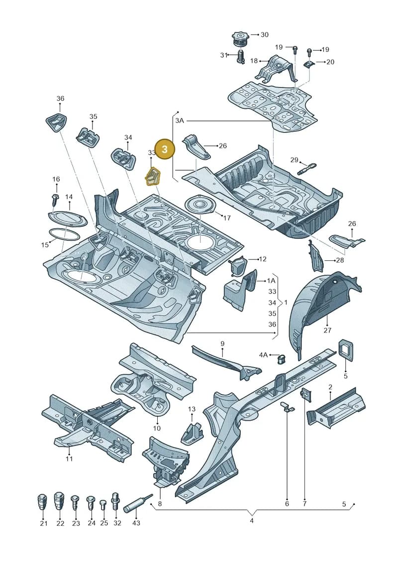 4G0802088TA — Audi RS7 Sportback (2013-2018) diagram 765803500, position 3