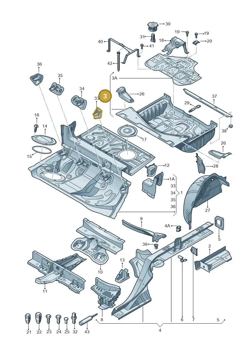 4G0802088TA — Audi A7 Sportback (2014-2018) diagram 711803500, position 3