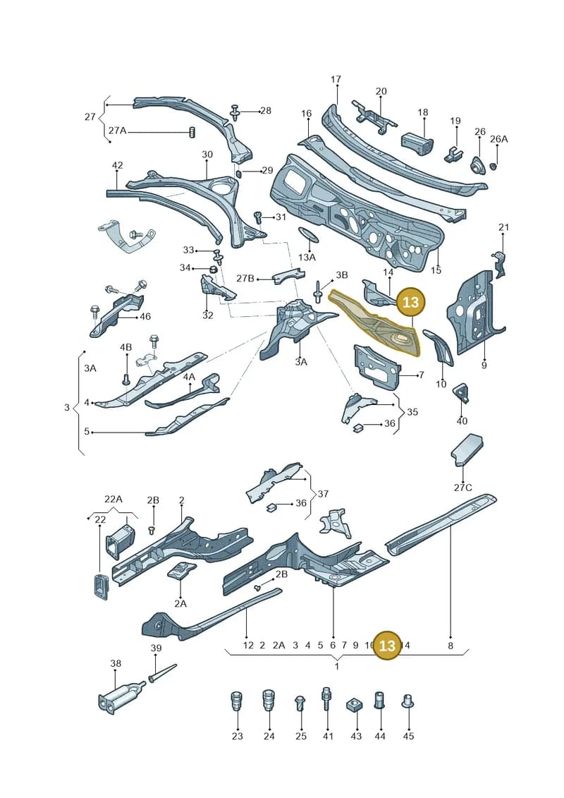 4G0802118C — Audi A6 1.8 (2015-2019) diagram 887803000, position 13