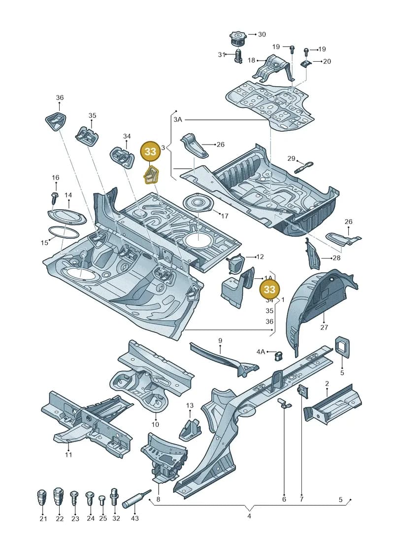 4G0802695A — Audi RS7 Sportback (2013-2018) diagram 765803500, position 33