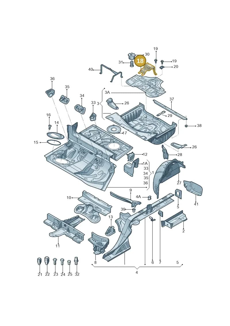 4G0802715 — Audi A6 1.8 (2015-2019) diagram 887803060, position 18