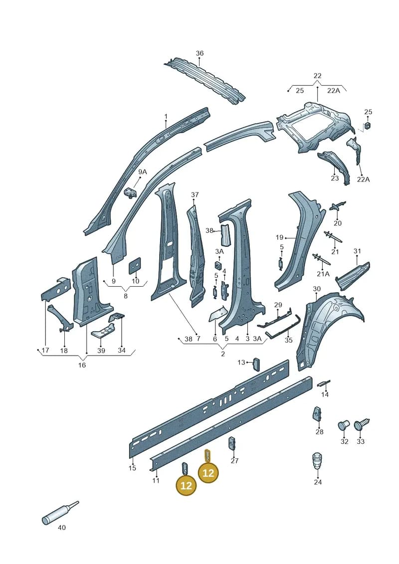 4G0803776 — Audi A6 (2014-2018) diagram 717809100, position 12