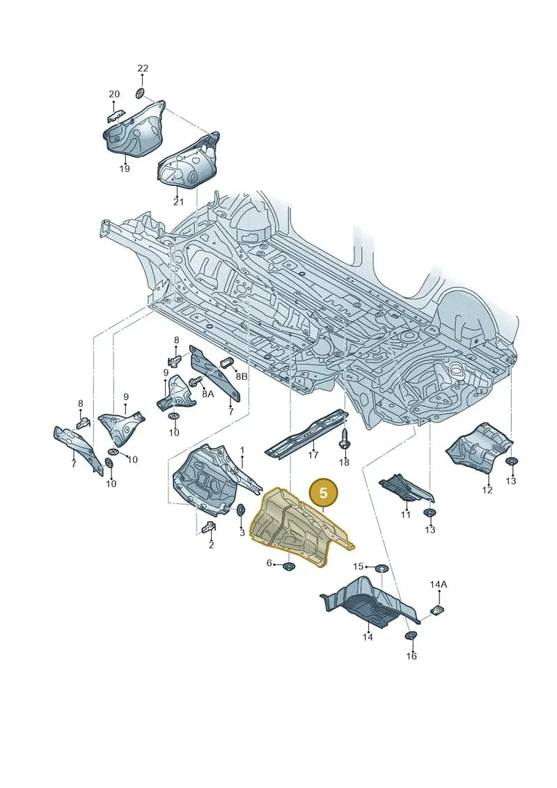 4G0804160A — Audi RS6 Avant (2013-2018) diagram 758804000, position 5