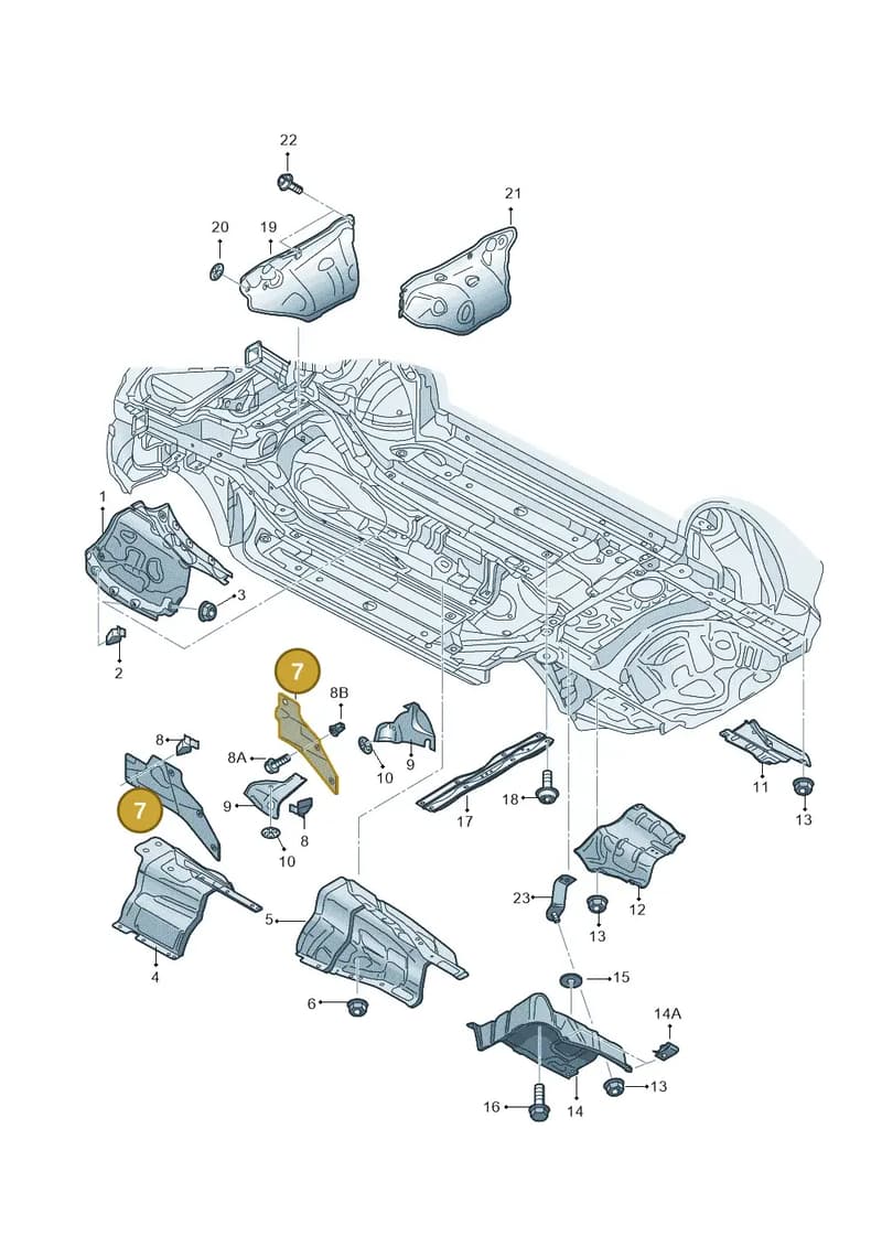 4G0804161A — Audi A7 Sportback (2014-2018) diagram 711804000, position 7