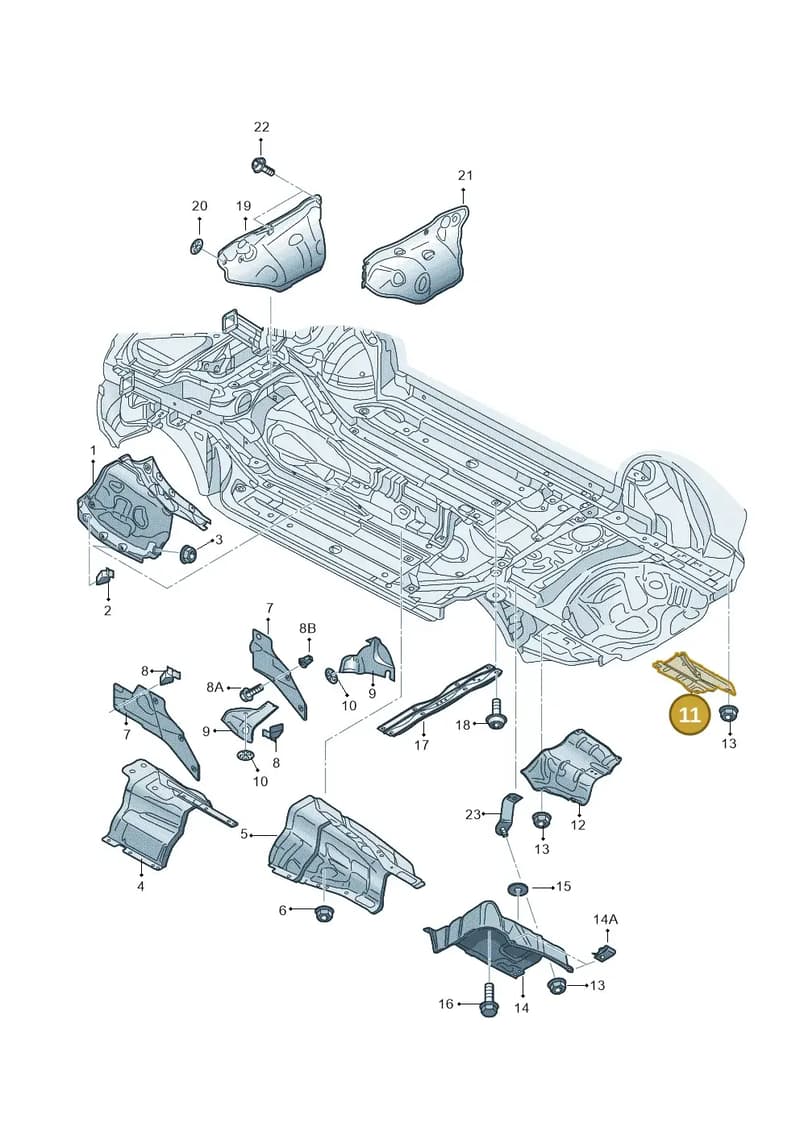 4G0804171A — Audi A7 Sportback (2014-2018) diagram 711804000, position 11