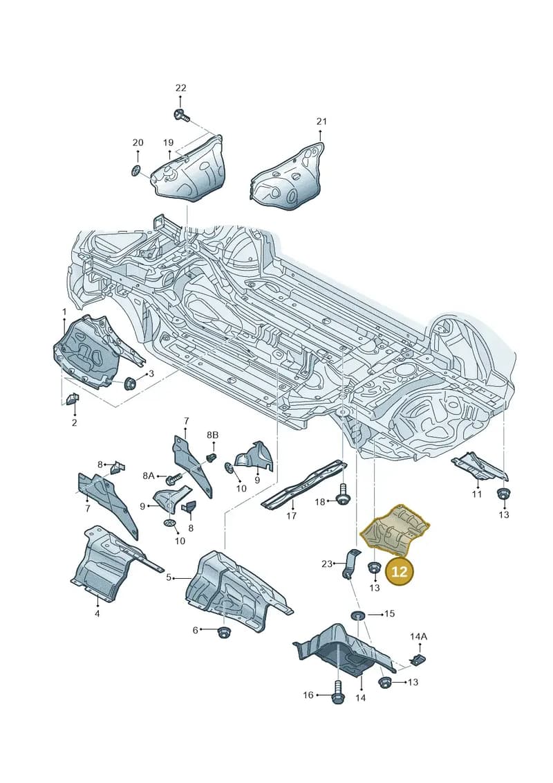 4G0804172A — Audi A7 Sportback (2014-2018) diagram 711804000, position 12