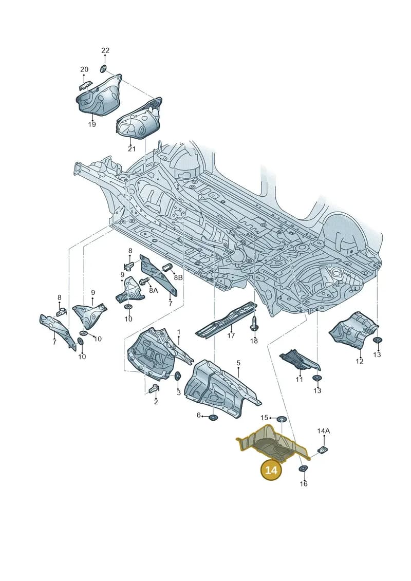 4G0804173J — Audi RS6 Avant (2013-2018) diagram 758804000, position 14