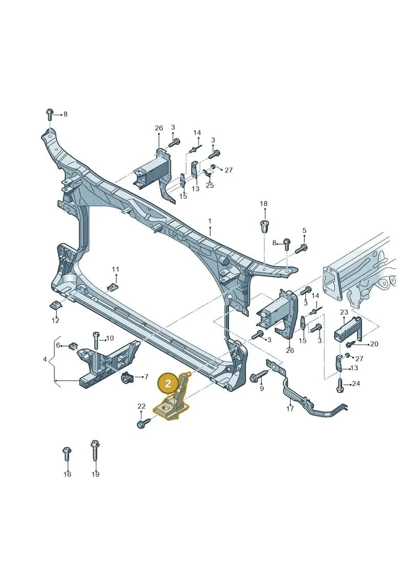 4G0805201B — Audi RS6 Avant (2013-2018) diagram 758805000, position 2