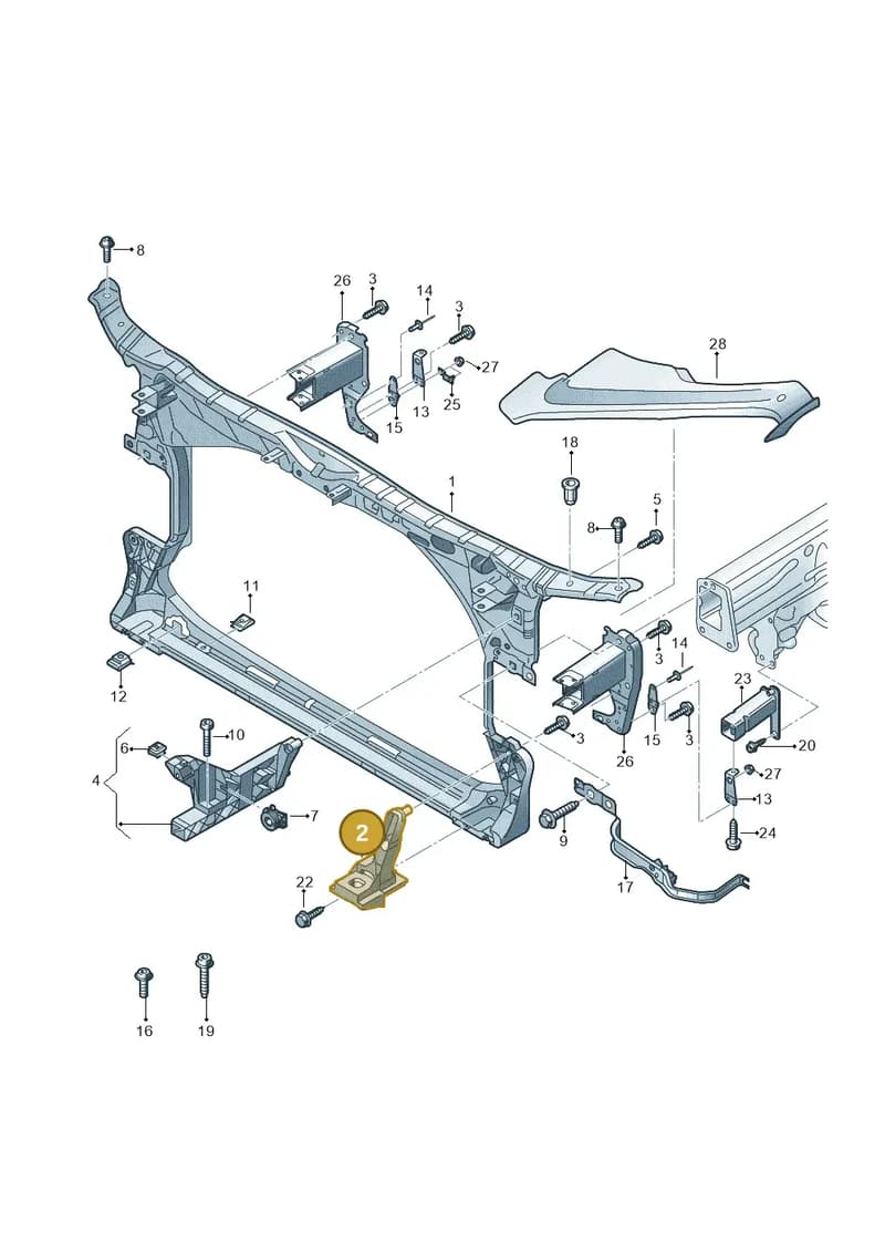 4G0805201B — Audi RS7 Sportback (2013-2018) diagram 765805000, position 2