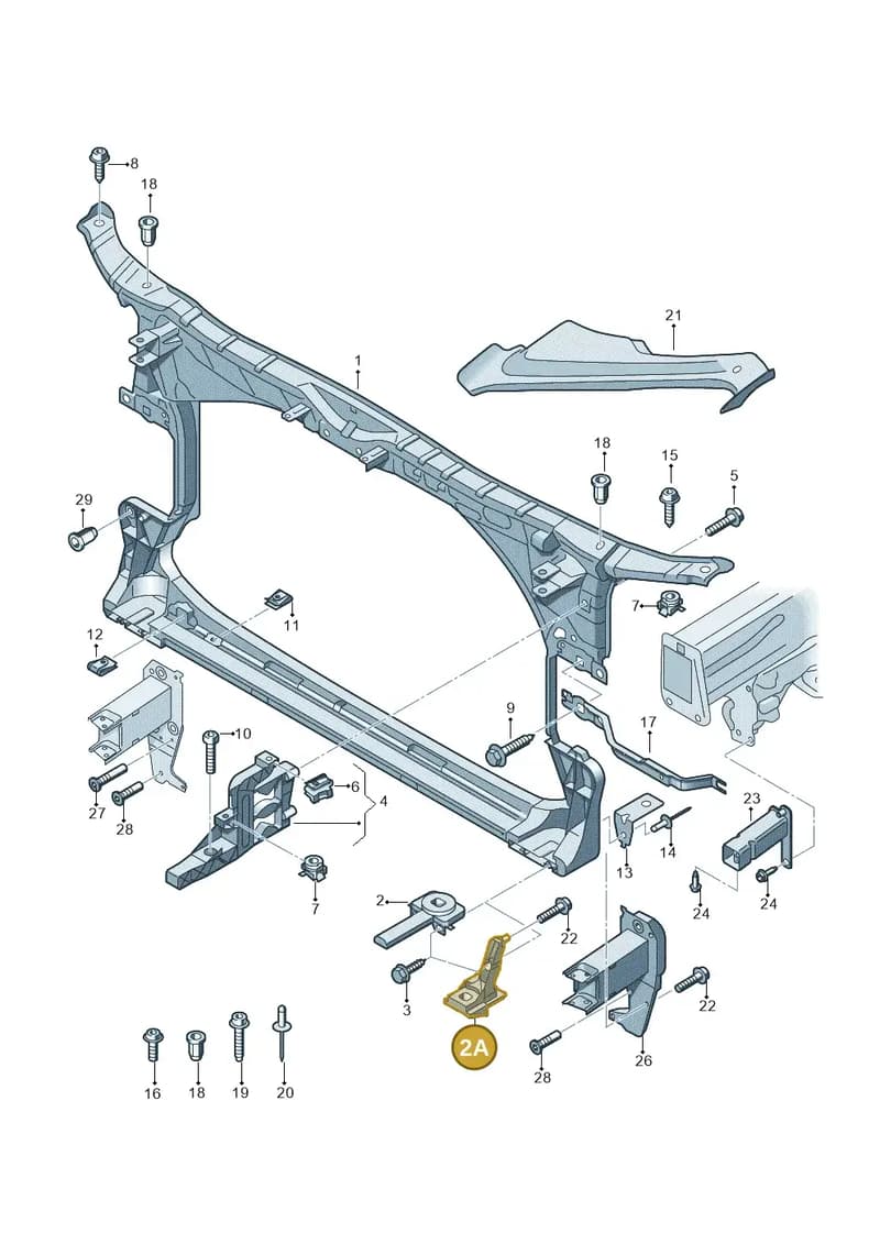 4G0805201B — Audi A7 Sportback (2014-2018) diagram 711805000, position 2A