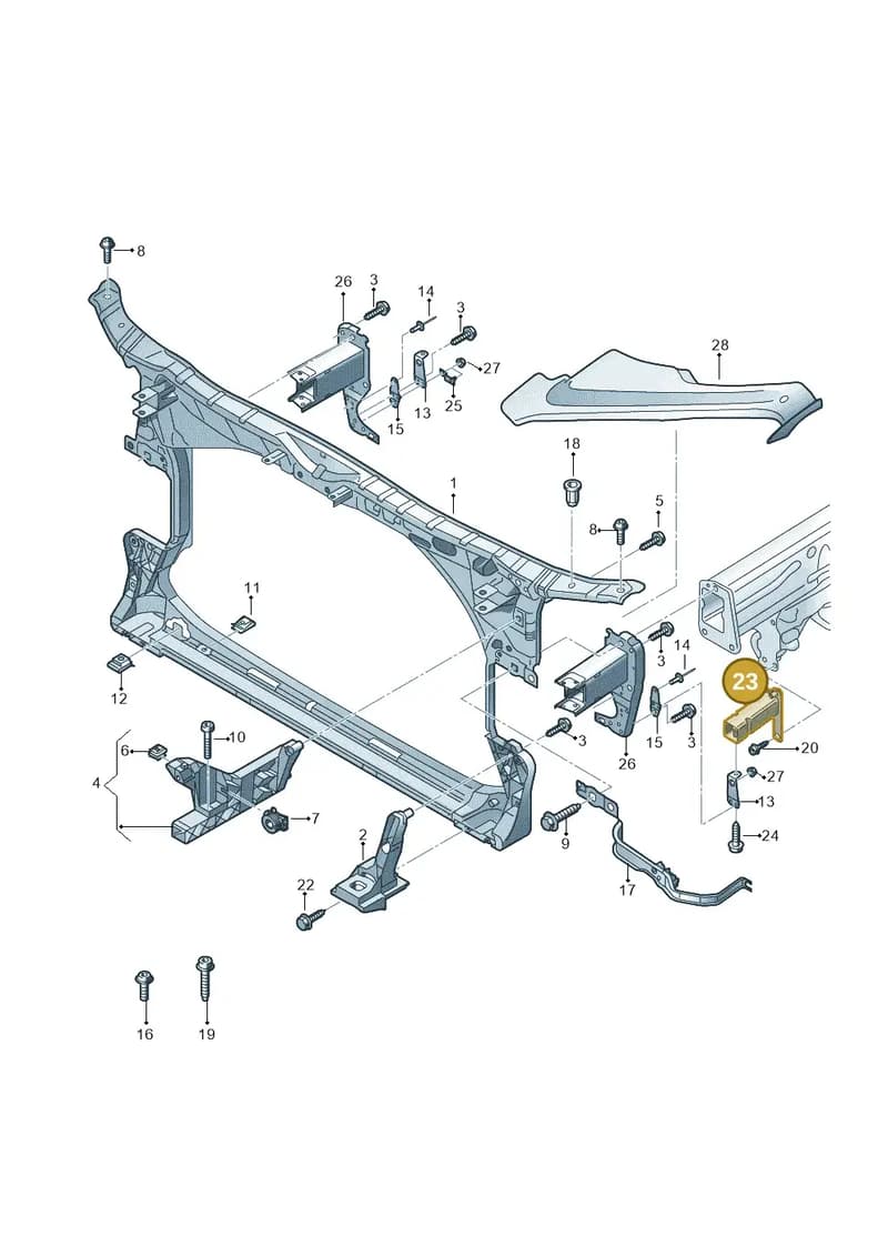 4G0805528A — Audi RS7 Sportback (2013-2018) diagram 765805000, position 23